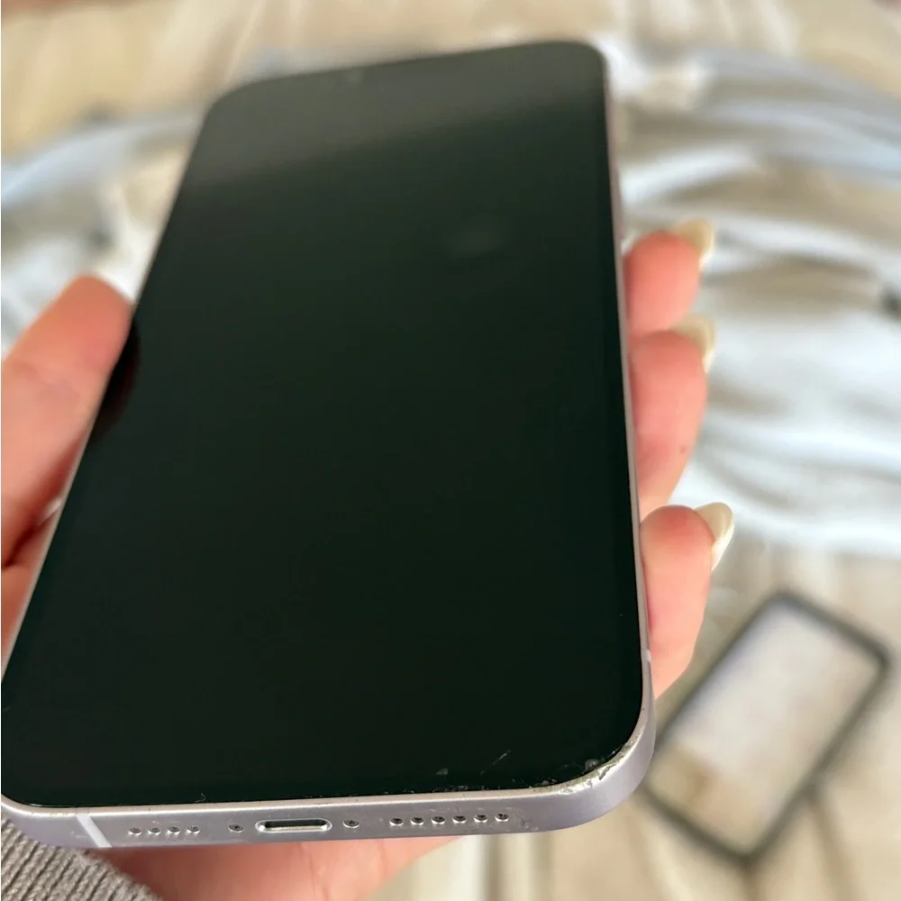 Apple Smartphone in Lavender Hue